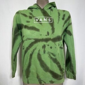 VANS Tie Dye Easy Box Green Long Sleeve Hoodie Sweatshirt Women's MEDIUM